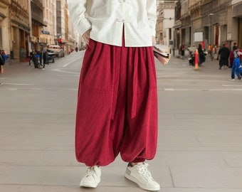 Corduroy slacks, wide leg corduroy pants, corduroy trousers, palazzo pants, baggy pants, y2k pants, hip hop pants