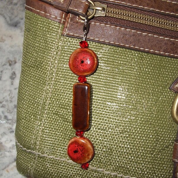 Purse charm Zipper pull Keychain decor  No.1