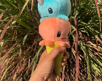 Narwhal Octopus Ice Cream Plush, ice cream plushie, narwhal stuffed animal, stuffed toy, softie, octopus plushie, collectible plush