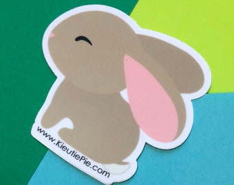 Black Puppy-cut Angora Rabbit Sticker Angora Bunny Vinyl - Etsy