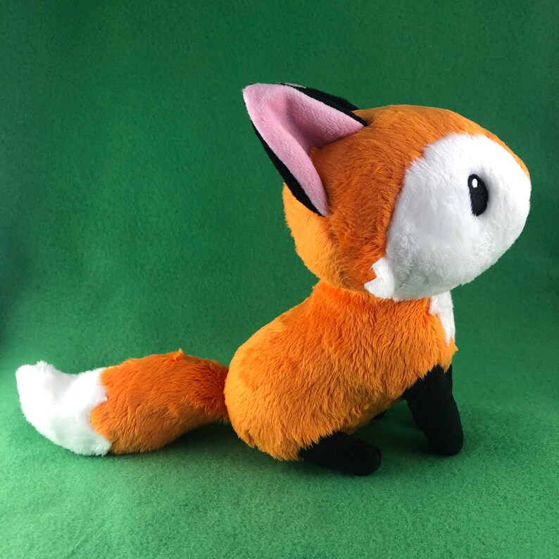 Tea Fox Plush Fox Plushie Fox Stuffed Animal Stuffed Toy Etsy