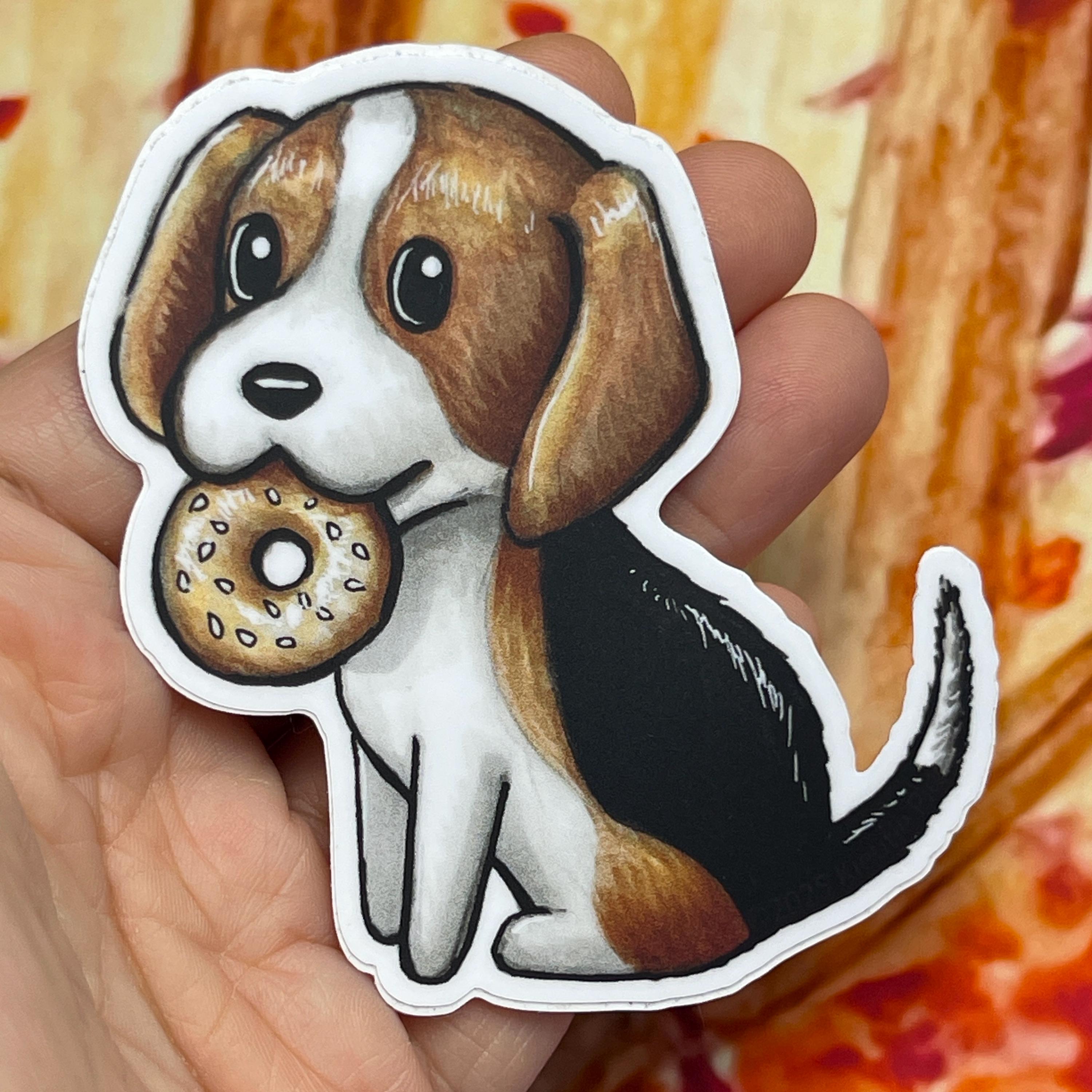 Bagel Sticker Design Bagel Beagle Vinyl Sticker - Weatherproof - Etsy