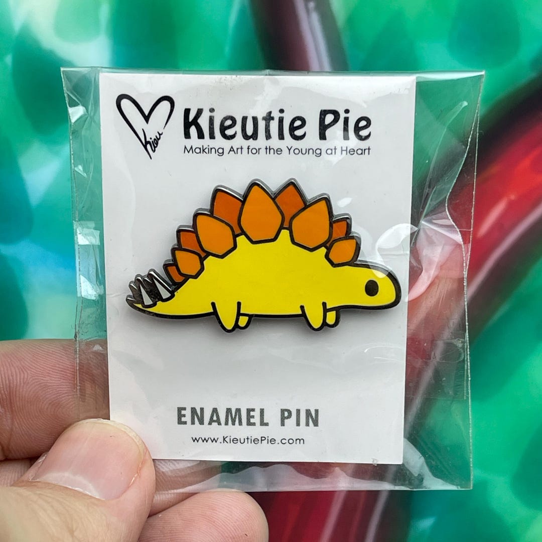 Imposter Pin Yellow Stegosaurus (imposter Syndrome Series) Hard Enamel Lapel Pin - Etsy