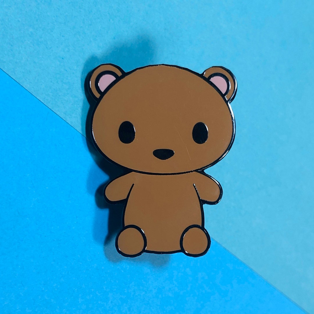Teddy Bear Enamel Pin Cute Bear Pin Bear Art Pin Cartoon Bear Pin