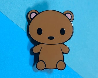 Teddy Bear Enamel Pin, Cute Bear Pin, Bear Art Pin, Cartoon Bear Pin, brown bear pin