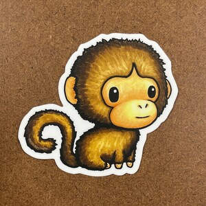 Monkey (Zodiac series) - Durable Weatherproof Die Cut Matte Vinyl Sticker for car, water bottle, laptop