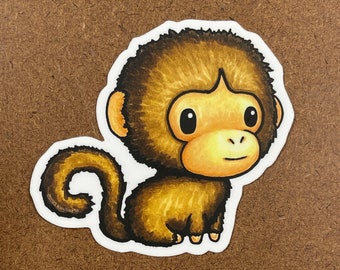 Monkey (Zodiac series) - Durable Weatherproof Die Cut Matte Vinyl Sticker for car, water bottle, laptop