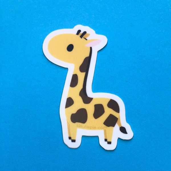 Giraffe Durable Weatherproof Die Cut Matte Vinyl Sticker - car, water bottle, laptop