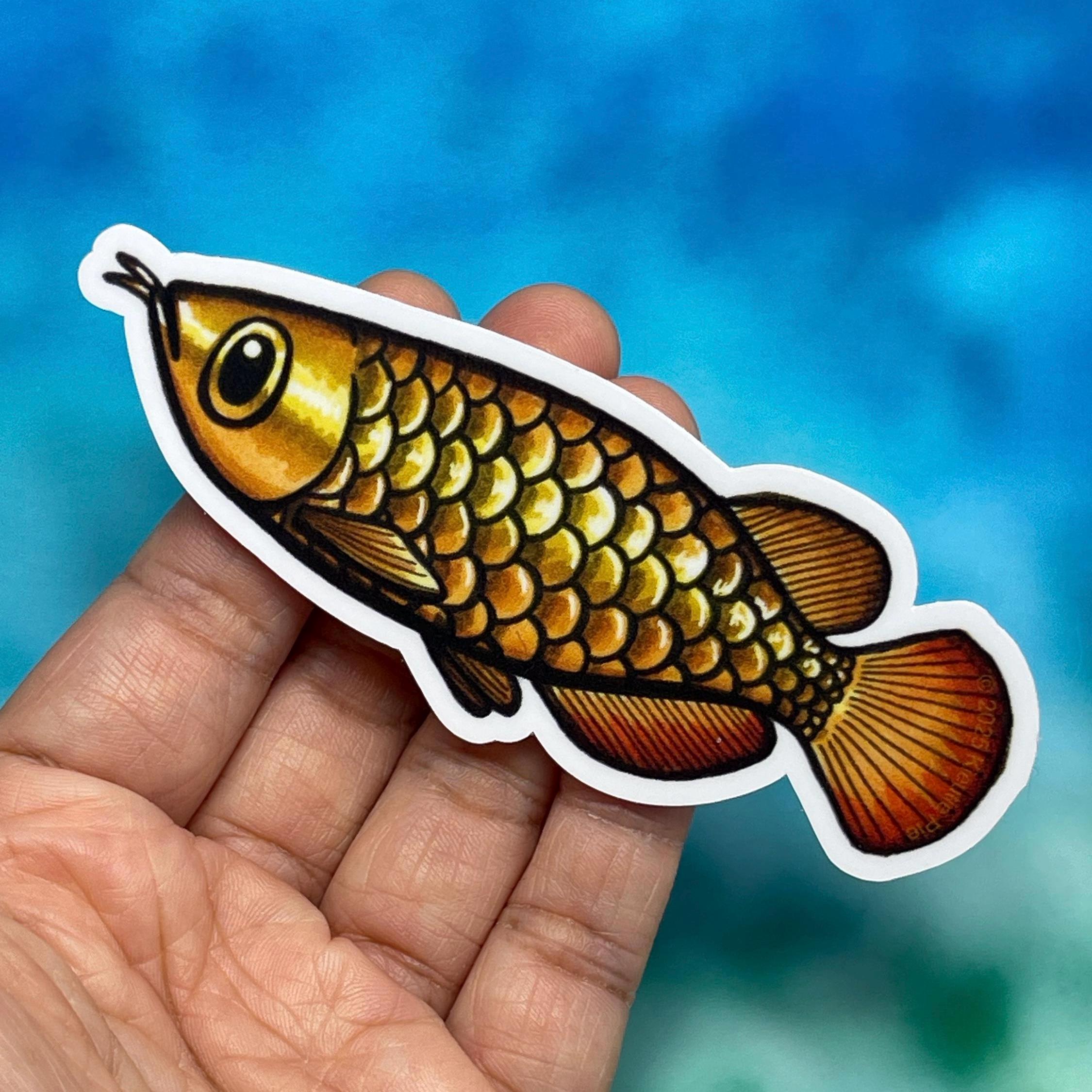 Gold Arowana Fish - Etsy, image size:2250x2249
