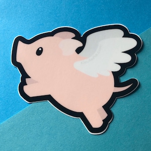Pigasus Durable Weatherproof Die Cut Matte Vinyl Sticker - car decal, water bottle sticker, laptop sticker