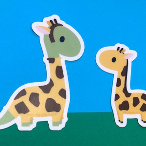 Giraffe Set Durable Weatherproof Die Cut Matte Vinyl Sticker - car, water bottle, laptop