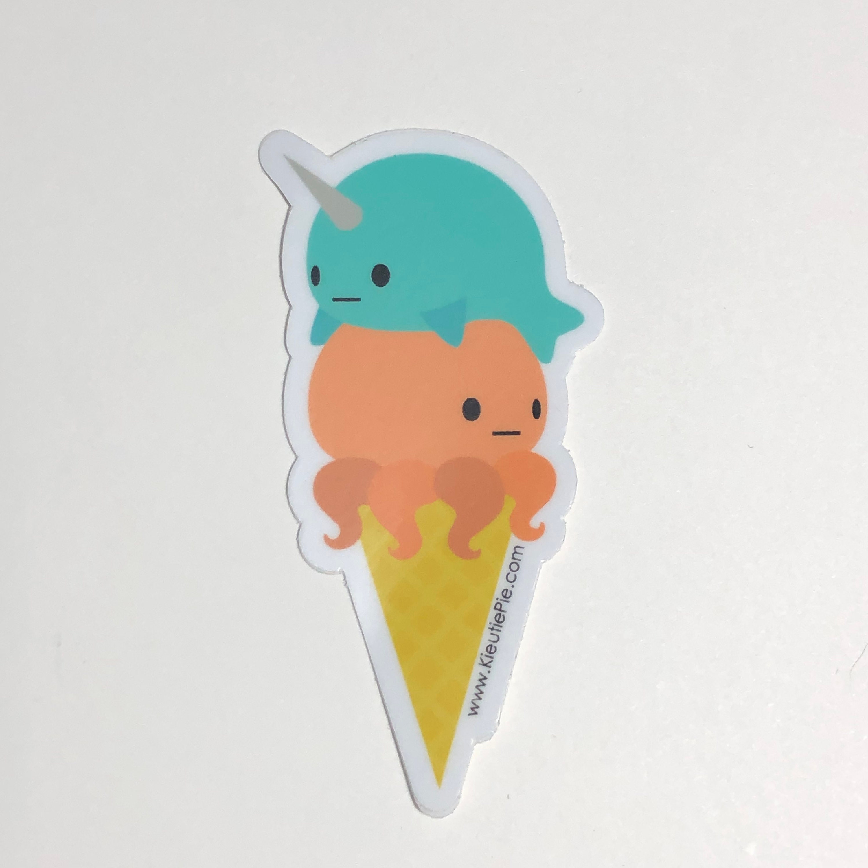 ☺️ Narwhal Octopus Ice Cream Durable Weatherproof Die Cut Matte