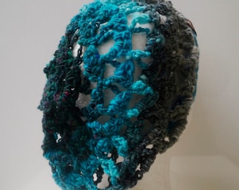 Funky Hat Cloche Couture Hat Dressy Blue Hat Creative 