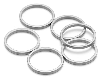 Gold Plated Stainless Steel Circle Connector Charms, DIY Bracelet Findings (20pcs)