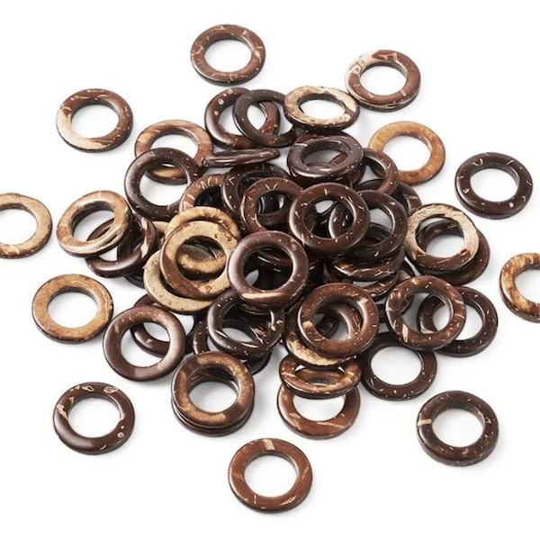 10pcs 2 3 4 5cm Coconut Wood Linking Ring Connector for DIY Earring Bracelet Necklace Jewelry Craft Making Findings Accessories