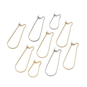 50 Stück 20/25/33/38 mm Edelstahl Kidney Ohrhaken Für DIY Hypoallergen Ohrringe Schmuckherstellung Materialien Zubehör.