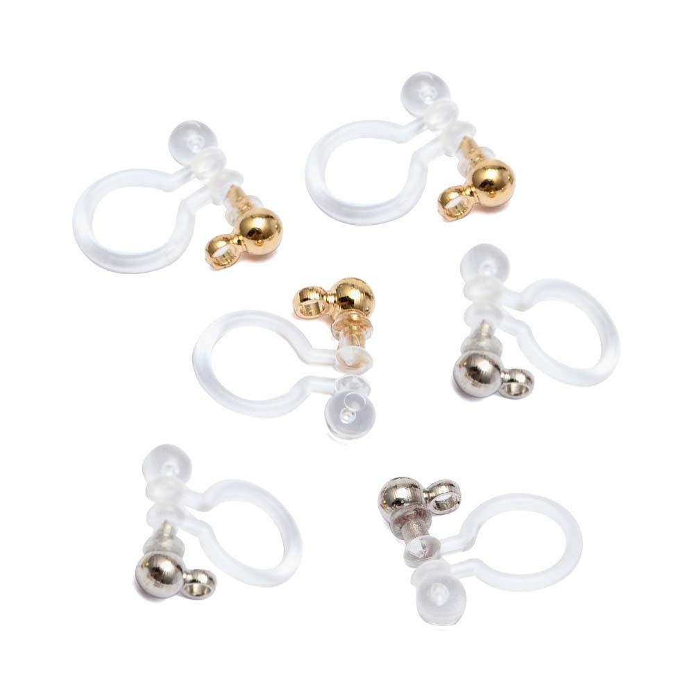 10/20pcs Metal Invisible Clip on Earring Converter Set For DIY Non Pierced Ear Jewelry Making Supplies Materials Accessories.