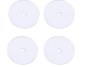 50/100pcs Silicone Earrings Backs Plastic Disc Pads for Belly Navel Piercing Bump Ear Jewelry Stabilizer Stopper Making Material.