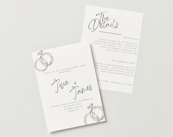Editable Wedding Ring Wedding Invitation Template, printable, Wedding Invitation, Wedding Ring Invitation, Printable Wedding Invitation