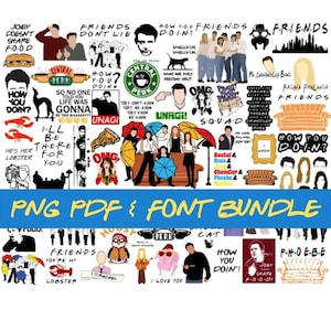 Freunde SVG PNG digitaler Download - png svg Clip Art Bundle, einfache Installation für Canva und mehr. Perfekt für POD Design