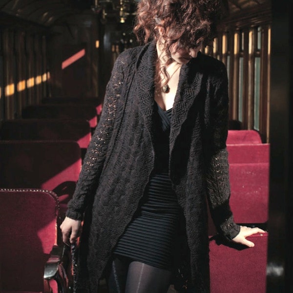 LeStrange Cloak PATTERN Knitted Cardigan Lace Stitch