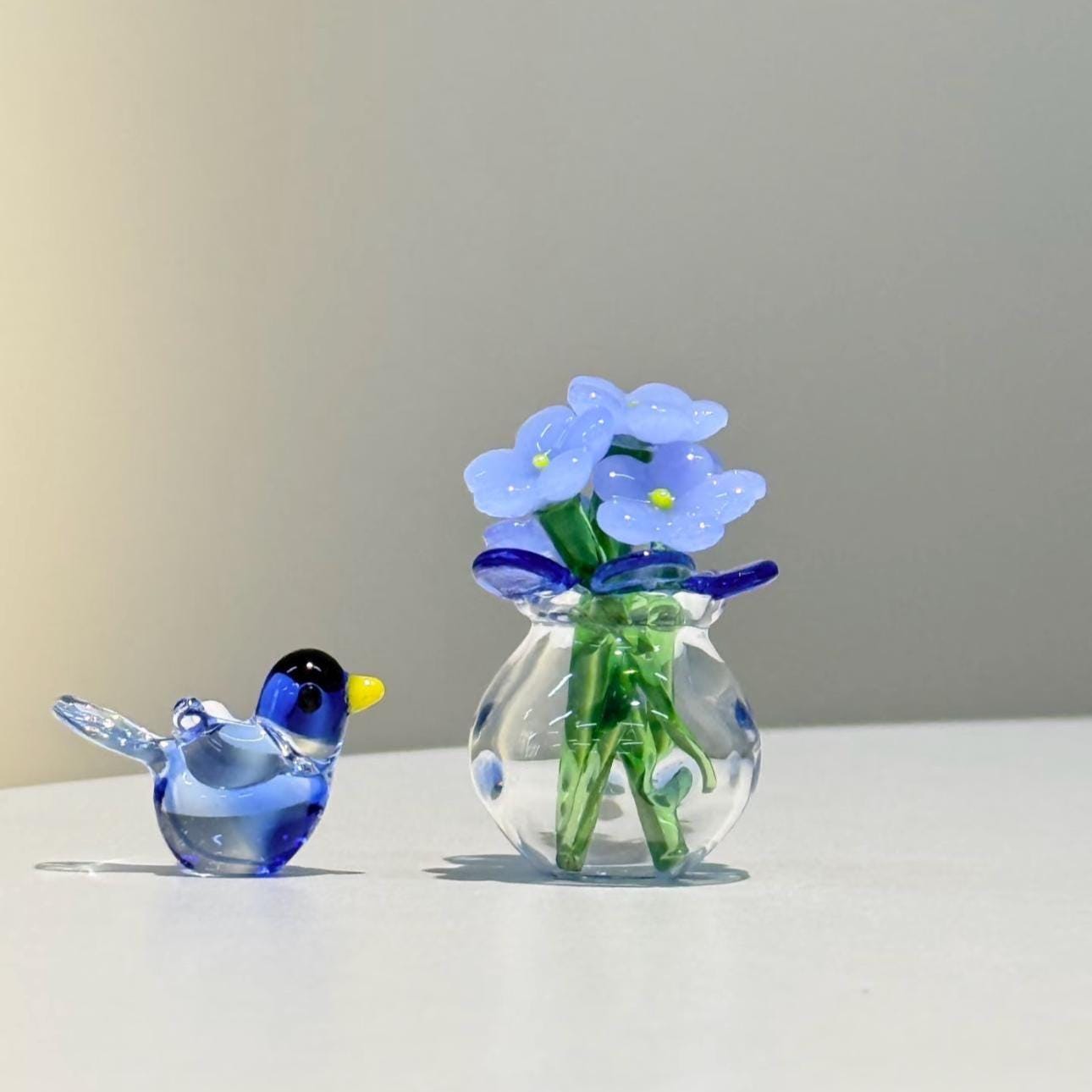 ガラスの鳥の置物 - Etsy 日本
