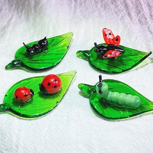 Glass Insects, Blown Glass Animals, Mini Insects, Glass Butterflies, Glass Caterpillars, Home Decoration, Christmas Decoration