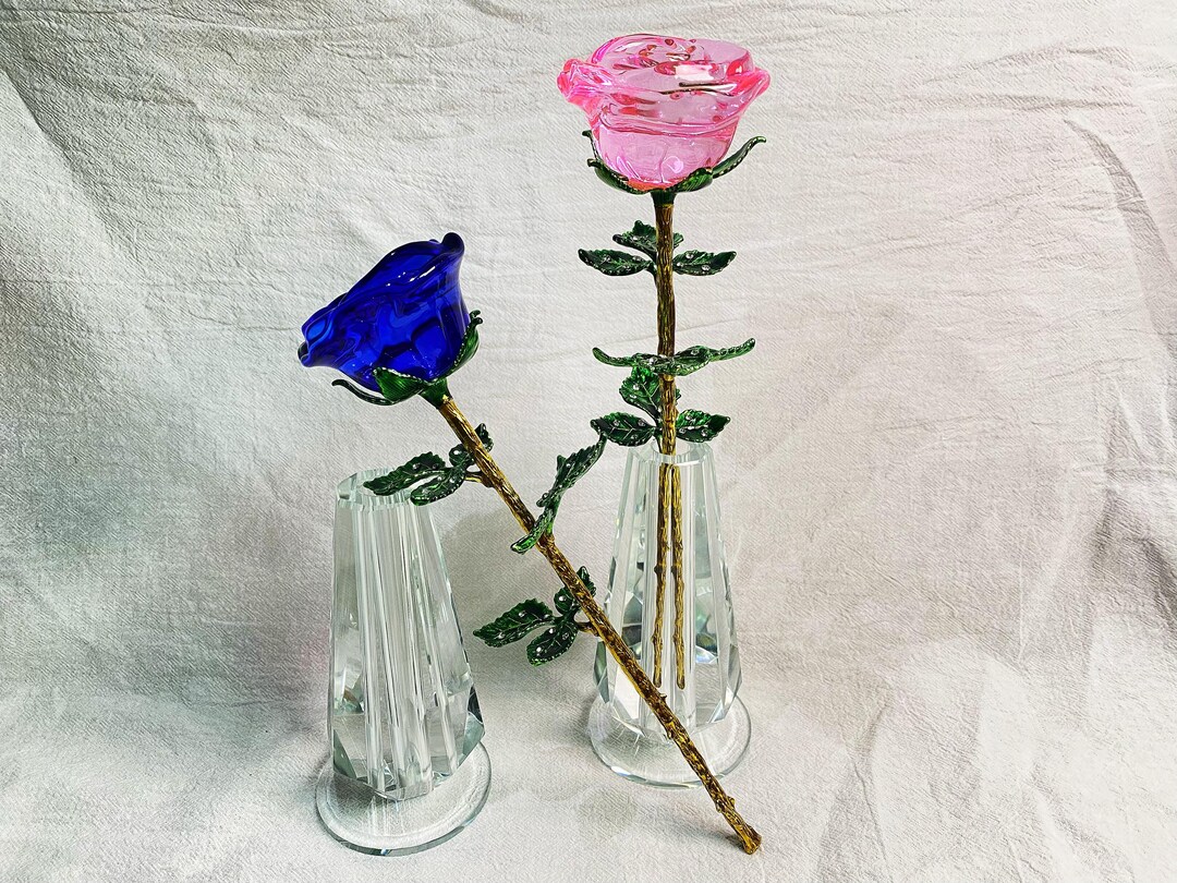 Glass Rose Flower,crystal Rose, Beautiful Flowers, Home Decoration ...