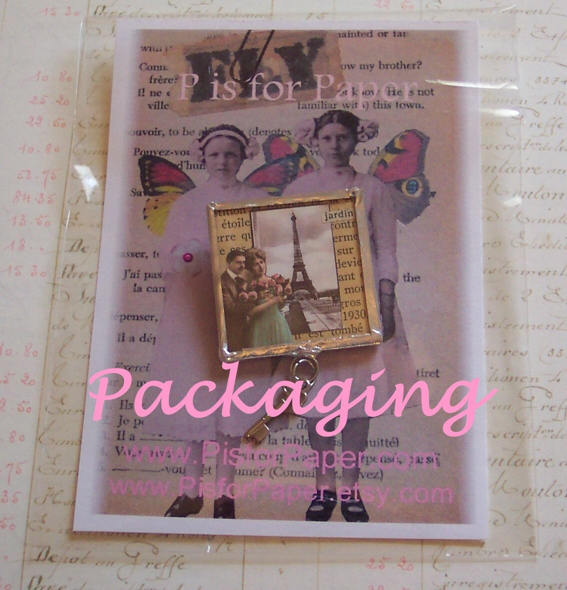 Little Miss Sunshine Charm Necklace Mixed Media Necklace Collage Art