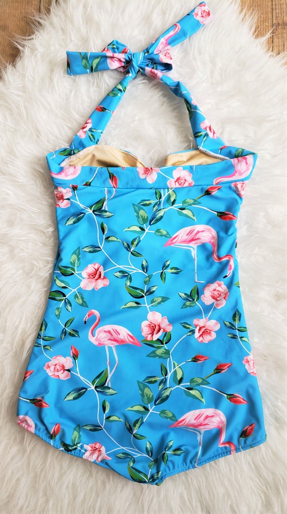 Maillot de bain flamant rose fille sale