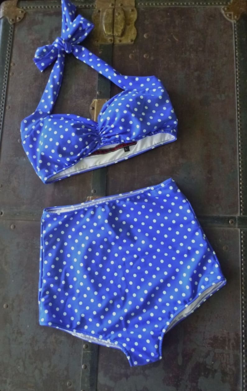 Retro Two Tone Bikini Pin Up Style