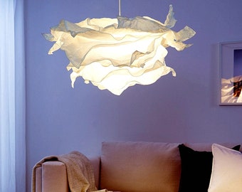 DIY Cloud Lamp Shade - Artistic Flower Light Pendant for Living Room, Bedroom, and Bar Decor