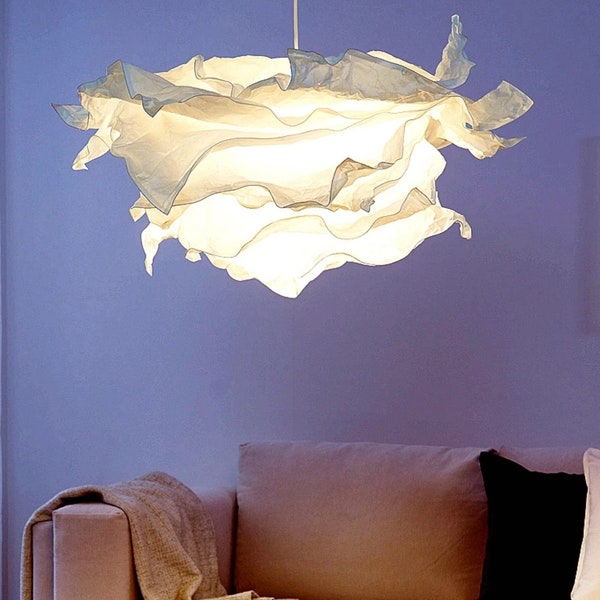 DIY Cloud Lamp Shade - Artistic Flower Light Pendant for Living Room, Bedroom, and Bar Decor