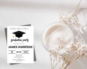 Die Graduation Party Invite I Graduation Invite Template I High School Abschluss I College Grad Abschluss I Graduation Party Invite I