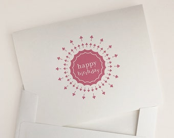 Birthday Burst Letterpress Card