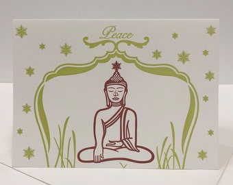 Letterpress Buddah Cards