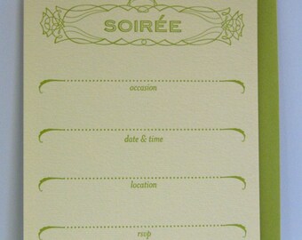 Letterpress Boxed Soiree Invitations (Yellow)