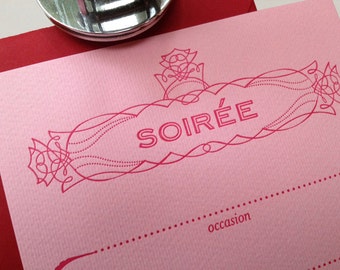 Letterpress Boxed Soiree Invitations (Pink)