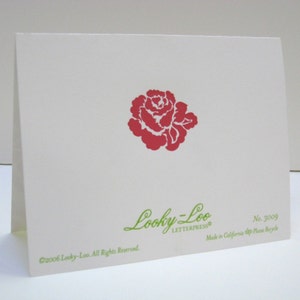 Letterpress Roses Thank You Note Sets image 2