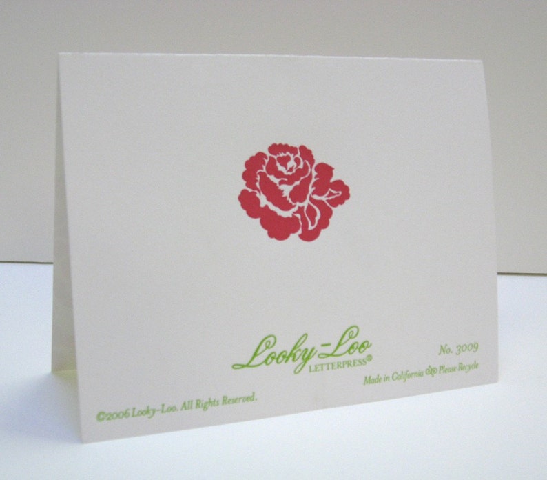 Letterpress Roses Thank You Note Sets image 2