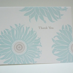 Letterpress Sunflower Thank You Notecards