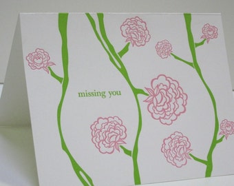 Letterpress Missing You Notecards