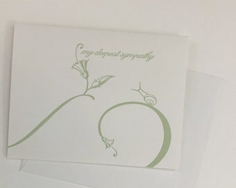 Letterpress Sympathy Card