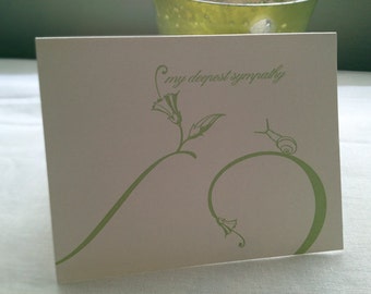 Letterpress Sympathy Card