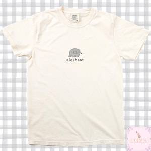 Cute Elephant T-shirt, Animal Lover Tee, Gift For Women, Elephant Lovers, Vintage Style, Kawaii Tee, T-shirt For Girls, Comfort Colors®