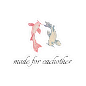 Fisch-Verliebter Aufkleber, "für jeden anderen, ""Fische in der Liebe"", Süßes Ozean-Tier-Dekor, Für Sie, Geschenk für die Freundin, Fisch-Liebhaber-Geschenk."