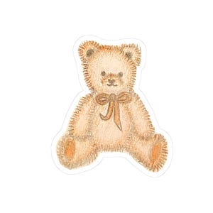 Stickers mignons ours en peluche, Stickers agenda de scrapbooking, Stickers dessinés à la main, Sticker coquette pour filles, Girly, pour elle, cadeau