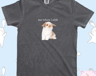 Camiseta divertida de conejito, camiseta moderna y cómoda en colores vibrantes, regalo para amantes de los conejos