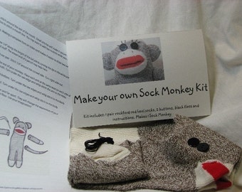 Maak je eigen sokkenset Monkey - origineel bruin, roze, blauw of groen