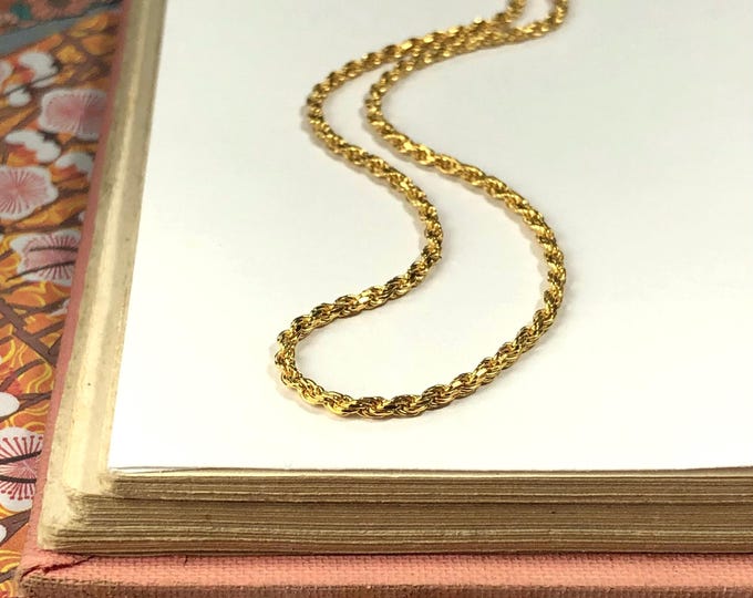 Gold Rope Chain Necklace | 14k gold over 925 sterling silver